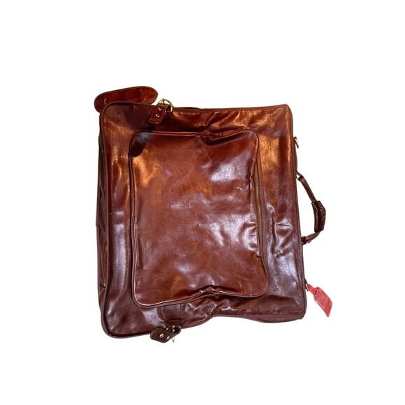 Royalton Men's Brown Trim Folding Suit Garment Bag One Size - Picture 7 of 10